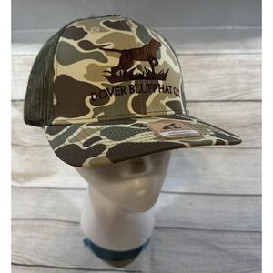 NEW Dover Bluff Hat Co Dog Camo Embroidered Mesh Snapback One Size Adjustable GJ